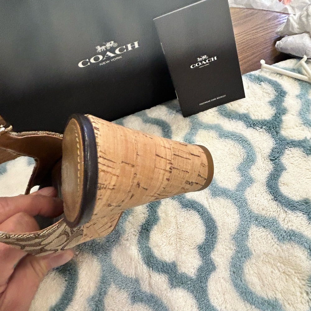 Coach Chestnut Slingback Heels - Picture 7 of 12